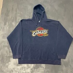 Vintage Hoodie XL Navy Blue 2000s Excellent Embroidered Cleveland Cavaliers NBA